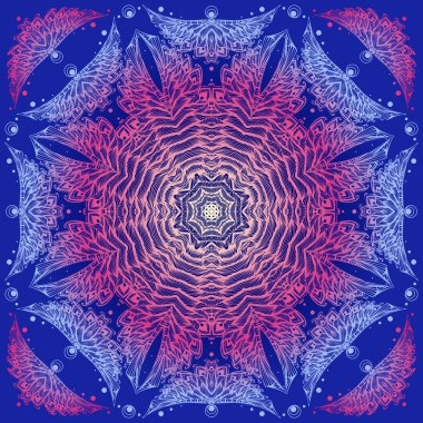 Soyut yuvarlak tasarım dekoratif kar tanesi