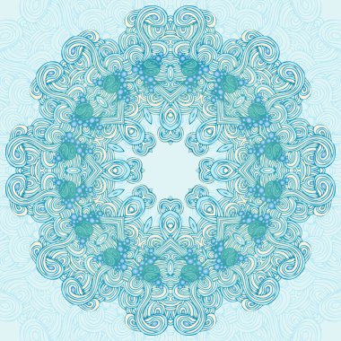 Yuvarlak turkuaz soyut tasarım