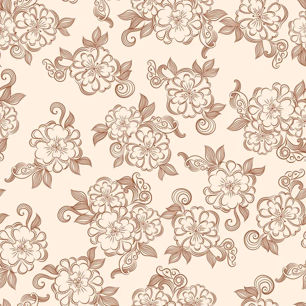 Vintage decorativo floral sem costura textura — Vetor de Stock