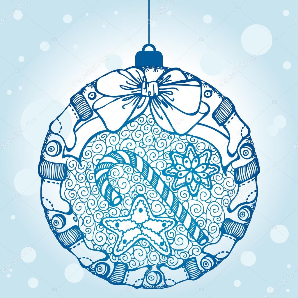 Boule De Noël Décorative Avec Bonbons Et Chaussettes Image