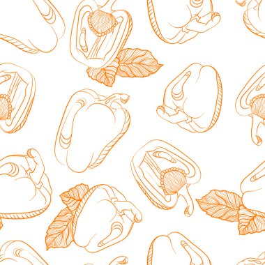 Kırmızı biber tek renkli seamless modeli