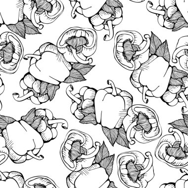 Kırmızı biber sorunsuz tek renkli vektör desen