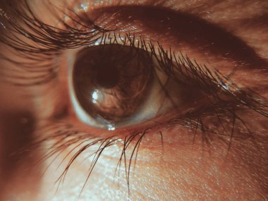 Shot close to one eye