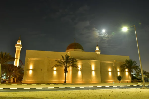 Doha Qatar May 2021 Bela Vista Mesquita Hora Lua — Fotografia de Stock