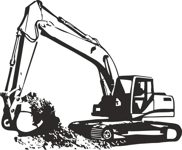 油圧ショベルストックベクター ロイヤリティフリー油圧ショベルイラスト Depositphotos