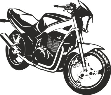 Siyah spor motocykel