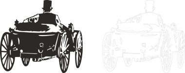 Eski model antika araba.