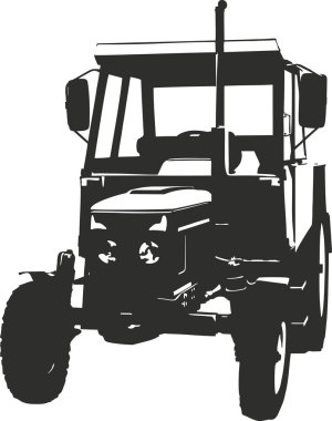 resimde bir traktörün
