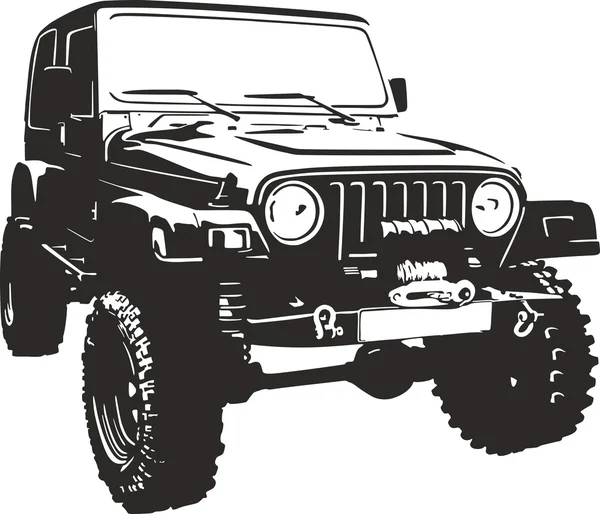 Jeep silhouette. — Stock Vector © Makc76 31622099