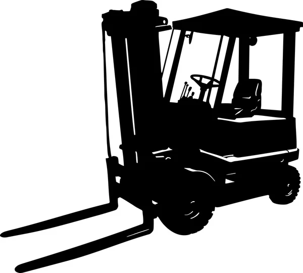 Forklift siyah vektör