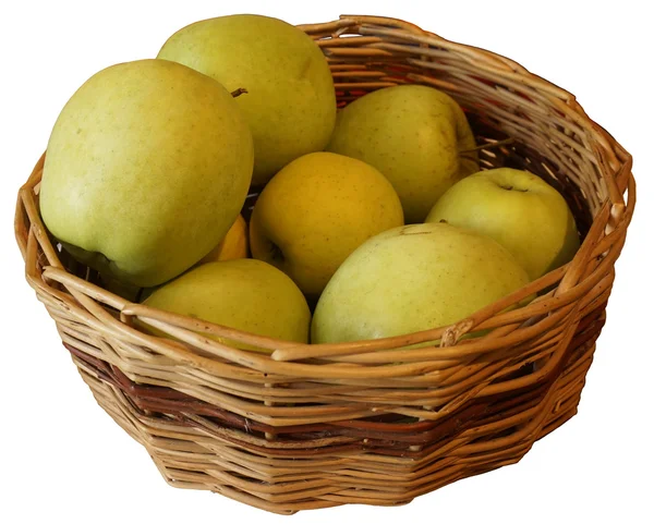 izole bir sepet elma