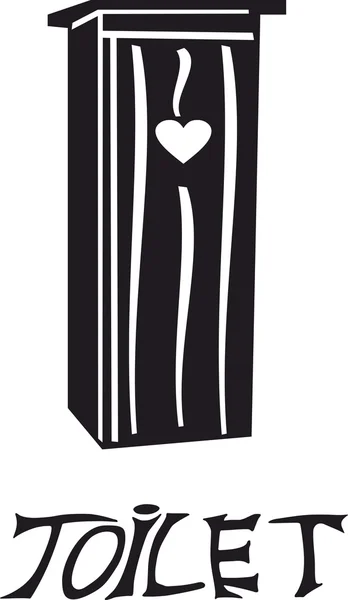 izole eski ahşap tuvalet