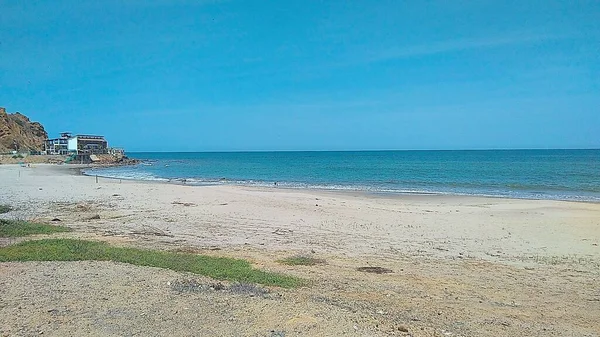 Peruvian Beach Blue Sea Sand — Stock Photo, Image