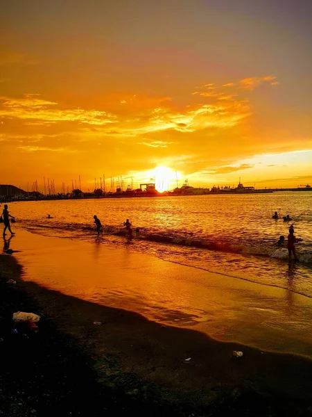 Fotografas Las Hermosas Playas Santa Marta Colombia Mostrando Sus Fareosos — 스톡 사진