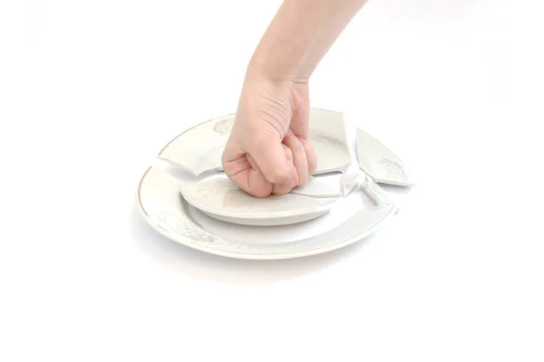 Beyaz arka planda bir tabak kır..