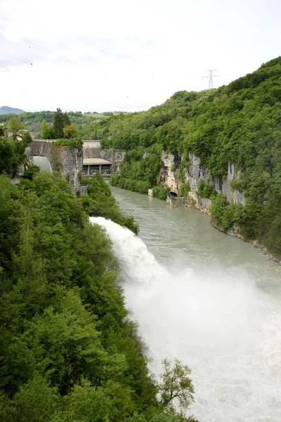 Genissiat Dam Ain France — Stock Photo, Image