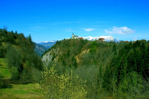 Mont Saxonnex Município Dos Alpes Franceses — Fotografia de Stock