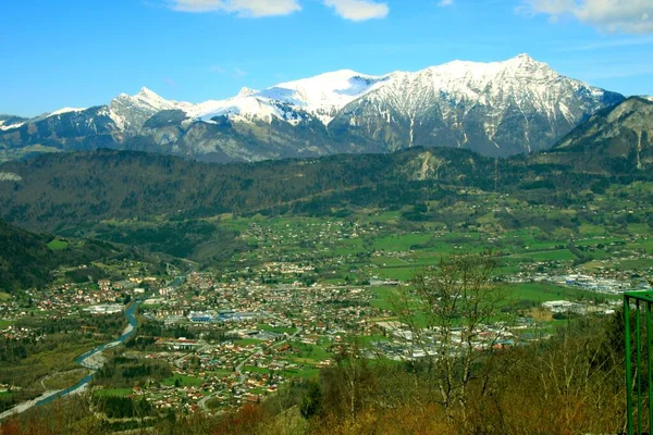 Arve Údolí Alpské Údolí Nachází Francii — Stock fotografie