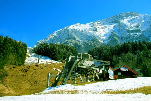 Mont Saxonnex Município Dos Alpes Franceses — Fotografia de Stock