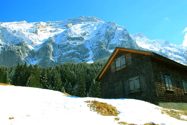 Mont Saxonnex Município Dos Alpes Franceses — Fotografia de Stock