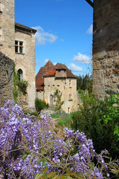 Bonita Aldeia Saint Cirq Lapopie França — Fotografia de Stock