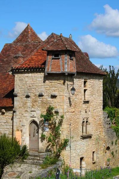 Piękna Wioska Saint Cirq Lapopie Francji — Zdjęcie stockowe