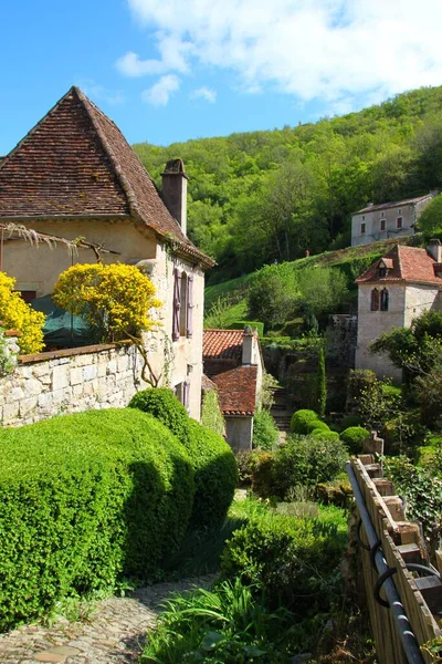 Bonita Aldeia Saint Cirq Lapopie França — Fotografia de Stock