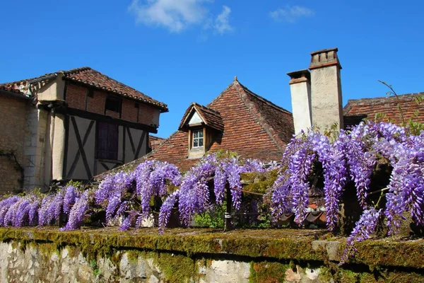 Bonita Aldeia Saint Cirq Lapopie França — Fotografia de Stock