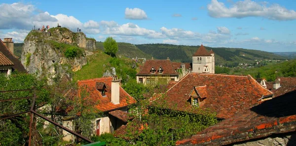 Fransa Daki Saint Cirq Lapopie Köyü — Stok fotoğraf