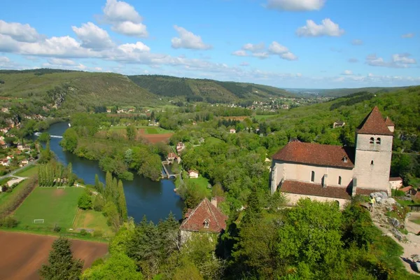 Bonita Aldeia Saint Cirq Lapopie França — Fotografia de Stock