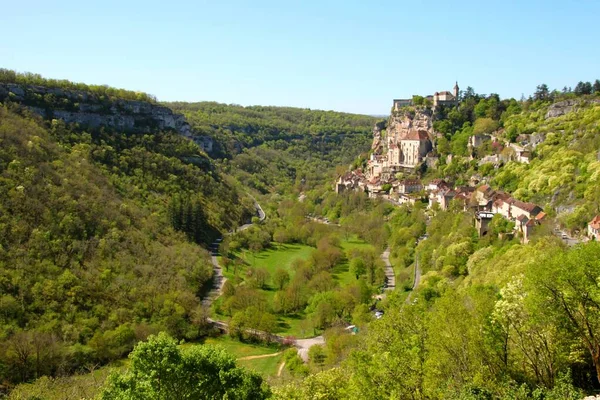 Desa Cantik Rocamadour Perancis — Stok Foto