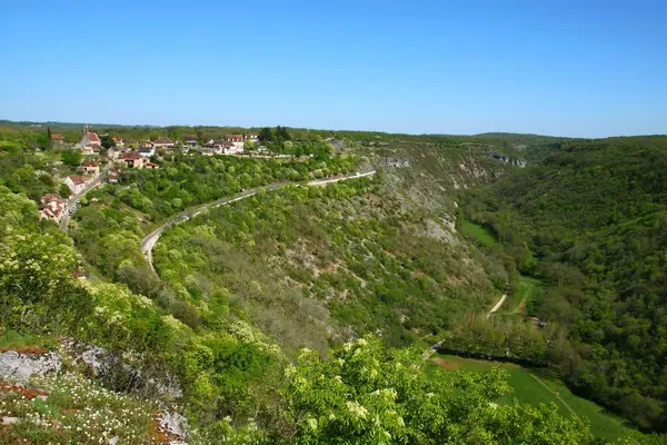 Bonita Aldeia Rocamadour França — Fotografia de Stock