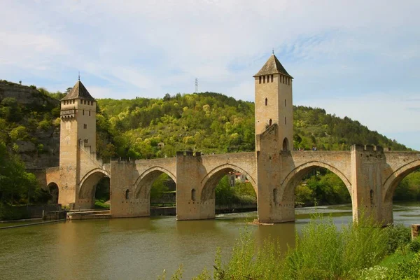 Ponte Dos Namorados Bonita Cidade Cahors — Fotografia de Stock