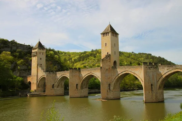 Ponte Dos Namorados Bonita Cidade Cahors — Fotografia de Stock