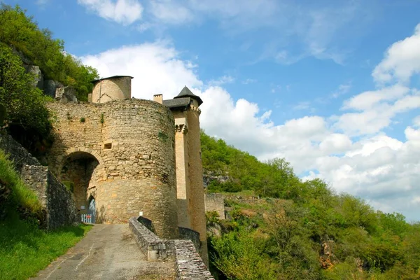 Bonita Aldeia Larroque Toirac França — Fotografia de Stock