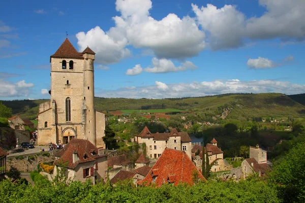 Krásná Vesnice Saint Cirq Lapopie Francii Stock Obrázky