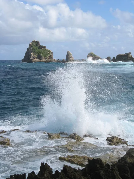 Pointe Des Chteaux Guadeloupe — стокове фото