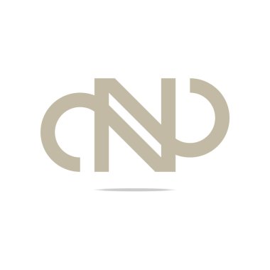 Logo vektör N harfi öğesi simgesi