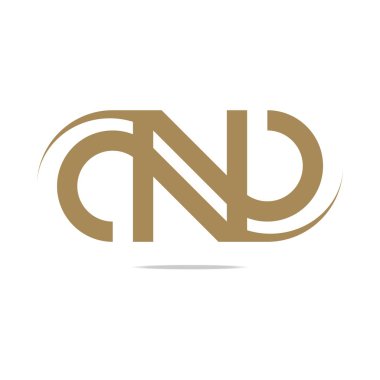 Logo vektör N harfi öğesi simgesi