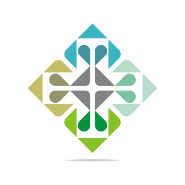 Logo simge vektör sonsuz aşk artı tıbbi sağlık