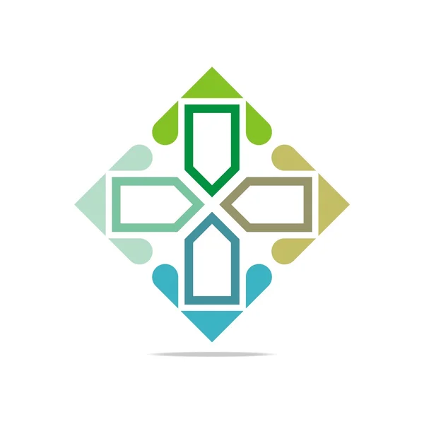 Logo icona vettoriale infinito amore più salute medica — Vettoriale Stock