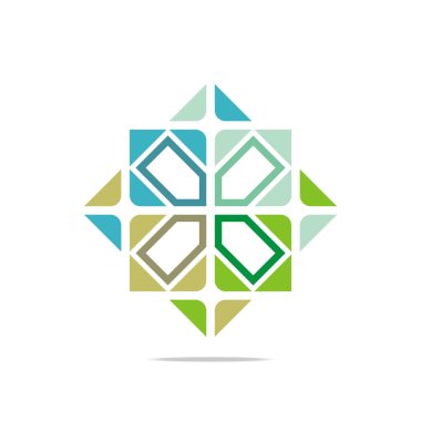 Sembol harf X Logo tasarım öğesi
