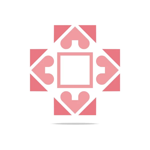 Logo Icon Vector Infinity Love Plus Medical Health — Stock Vector