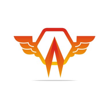 Logo elektrik güç kanat tasarım sembol simge tasarlamak vektör