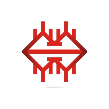 Logo tasarım Hexa ok mükemmel simge stil