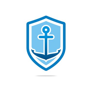 Achor Gemi Vektör Yaz illüstrasyon tasarım Logo