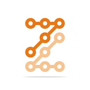 Logo tasarım mektup Z bağlama öğesi grafik sembol simge vektör