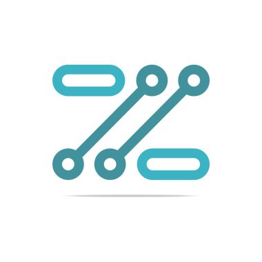 Logo tasarım mektup Z bağlama öğesi grafik sembol simge vektör