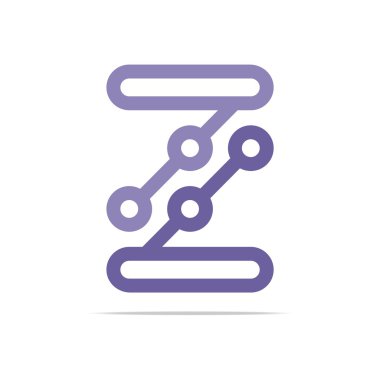Logo tasarım mektup Z bağlama öğesi grafik sembol simge vektör
