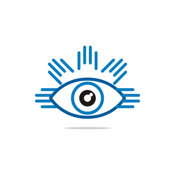 Vector abstracto del símbolo del globo ocular del círculo ocular del logotipo — Archivo Imágenes Vectoriales
